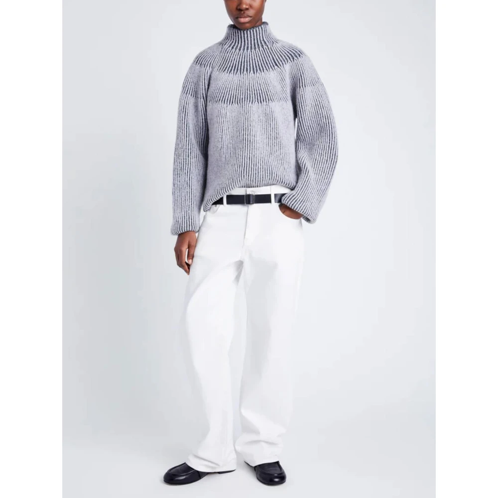 Proenza Schouler Jacquard Brynn Sweater Stijlvol Comfortabel Uniek Gray Dames
