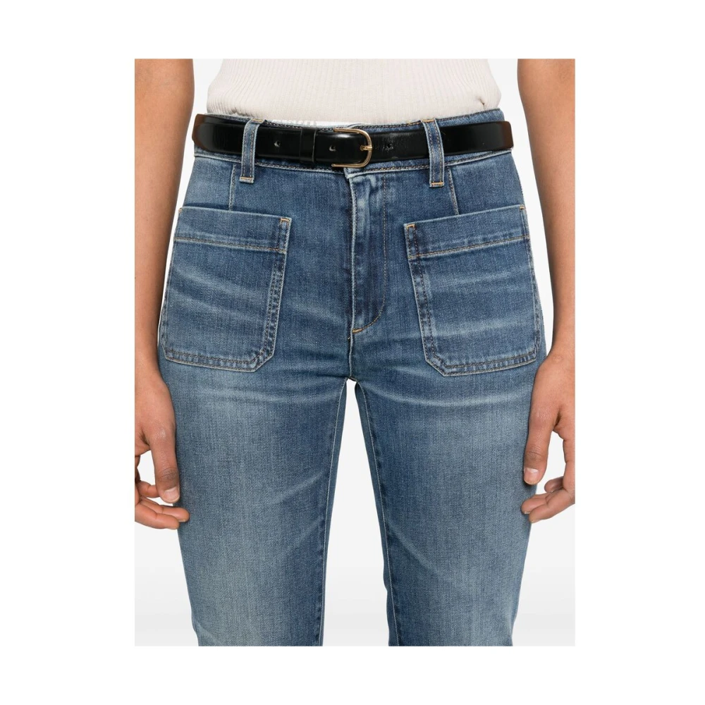 Seafarer Blauwe denim jeans met knopen aan de voorkant Blue Dames