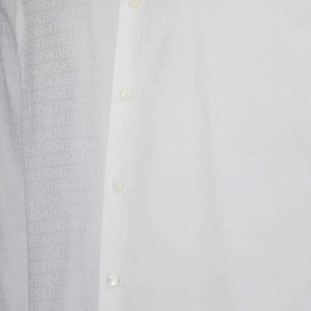 Versace Klassiek Overhemd met Lange Mouwen White Heren