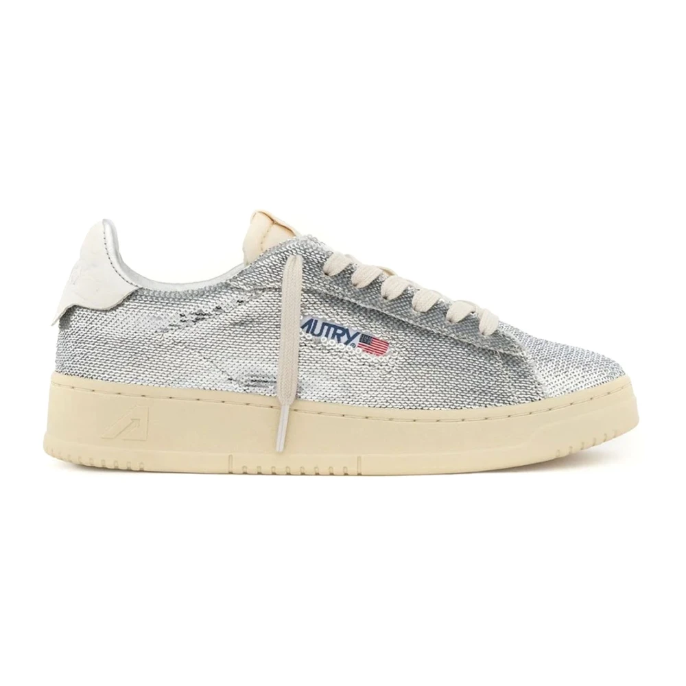 Autry Dallas Low Sparkling Sneakers Dames Schoenen Grijs