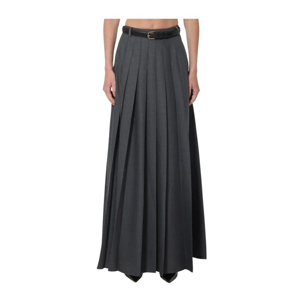 Self Portrait Maxi Skirt - Female - Maxi Skirts - Gray - 2XS - Skirts