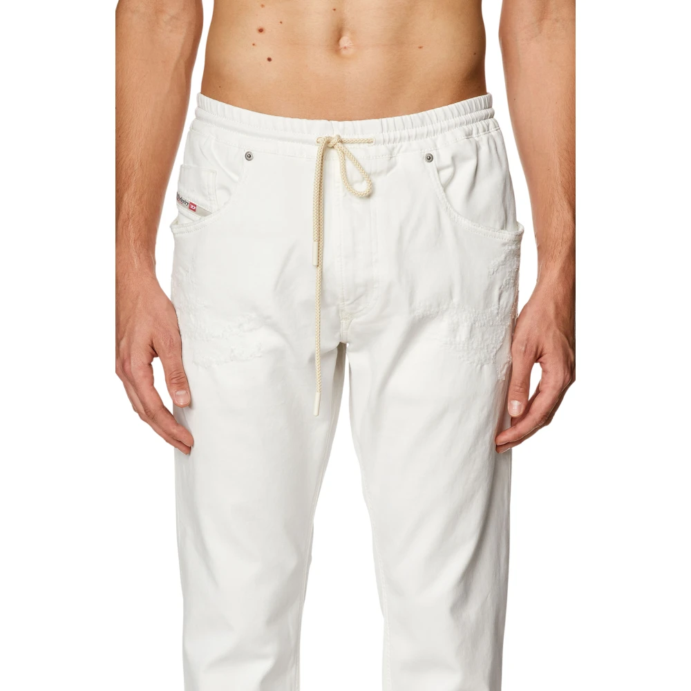 Diesel Tapered 2030 D-Krooley Joggjeans White Heren