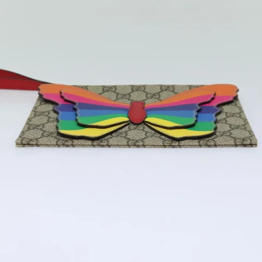 Gucci Vintage Pre-owned Leather clutches Beige Dames