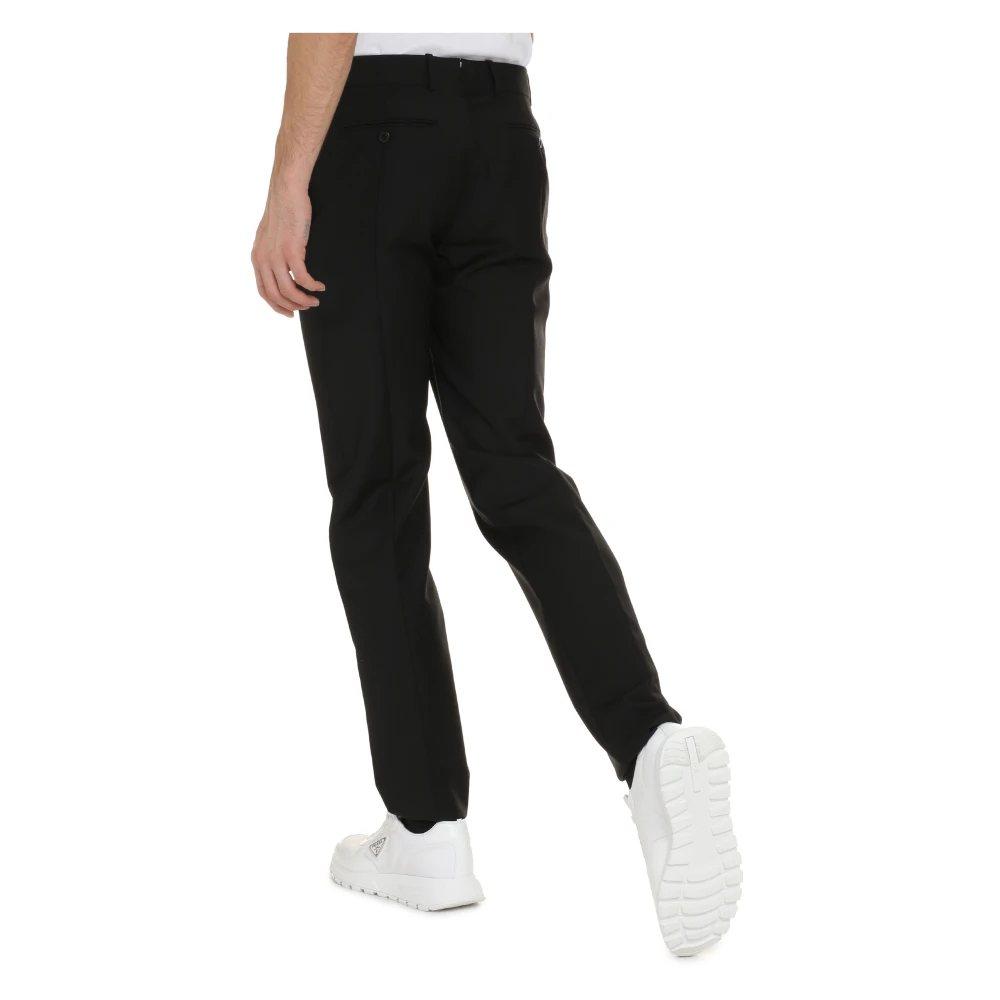 alexander mcqueen Getailleerde wollen blend broek Black Heren