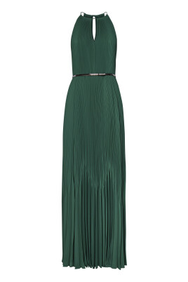 emerald-green-pleated-dress-with-metal-belt