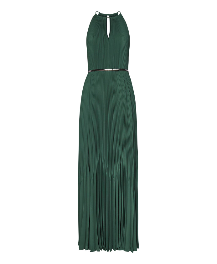 emerald-green-pleated-dress-with-metal-belt