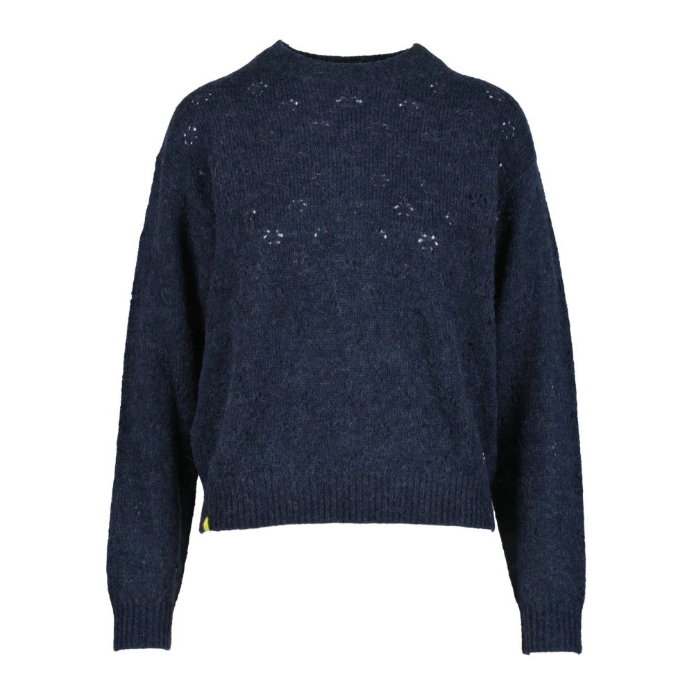 Sun68 Wolmix Alpaca Trui Blue Dames