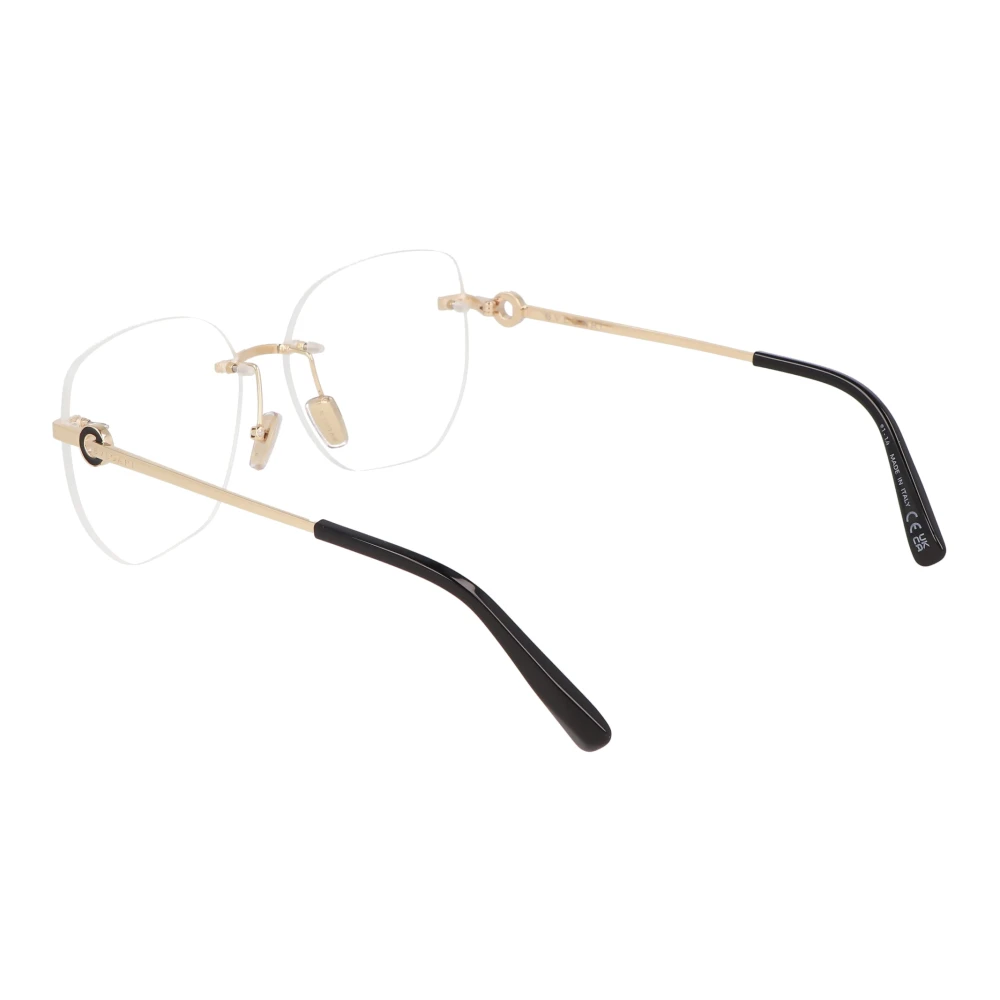 Bvlgari Metalen Frame Pantos Bril Yellow Unisex