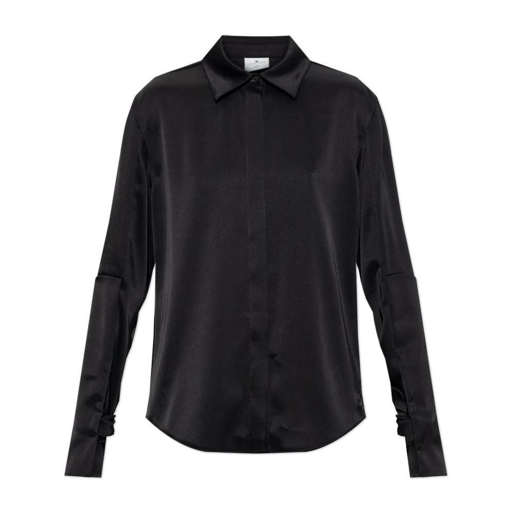 Courrèges Mujer Negro - Camisa De Satén - Blouses & Shirts - Xs