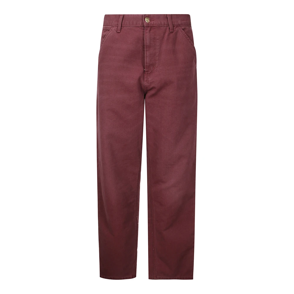 Carhartt WIP Rode werkbroek Single Knee Red Heren