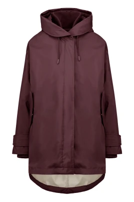 Dubbellagers parkas med huva
