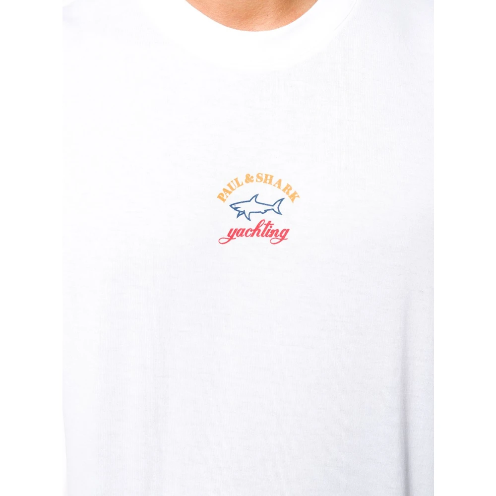 PAUL & SHARK Katoenen T-shirt in verschillende kleuren White Heren