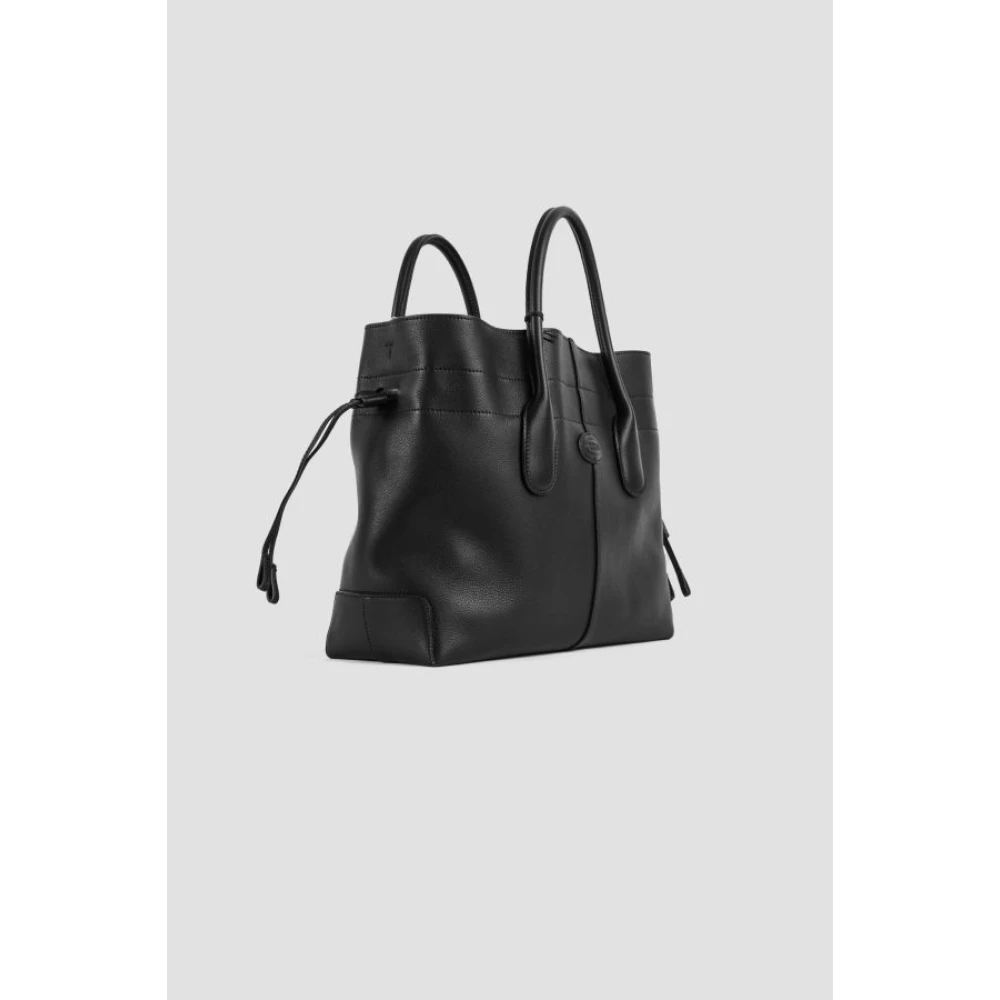 TOD'S Zwarte Leren Tas Noir Black Dames