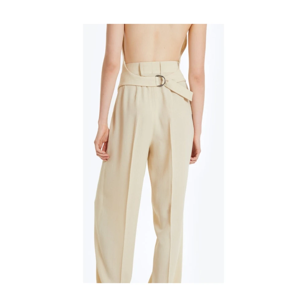 Petar Petrov Crème Wijde Broek Beige Dames