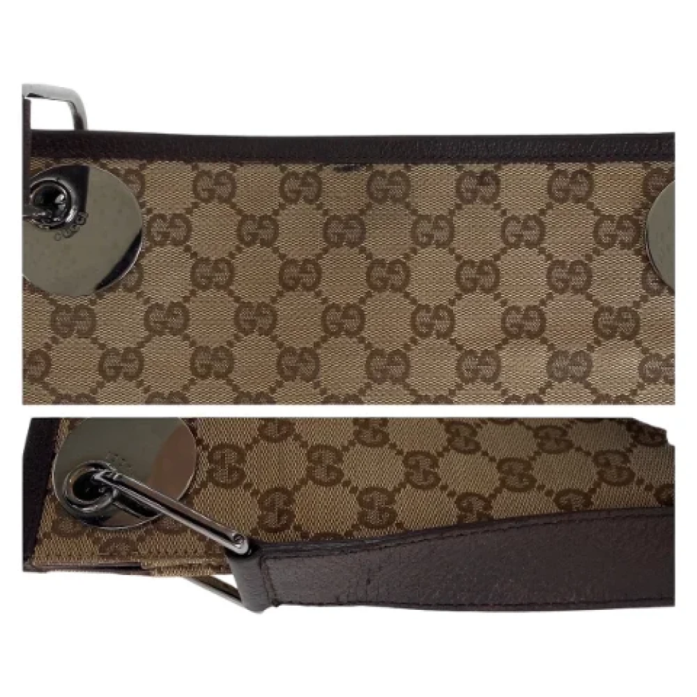 Gucci Vintage Pre-owned Canvas crossbody-bags Brown Dames