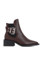 brown-ankle-boots-with-buckle-strap