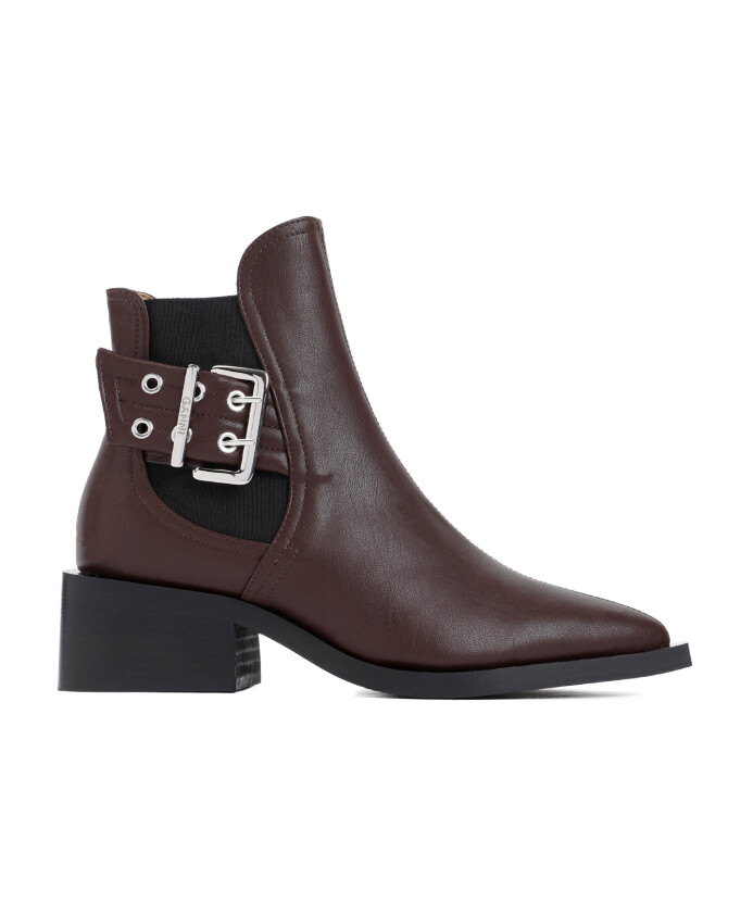 brown-ankle-boots-with-buckle-strap