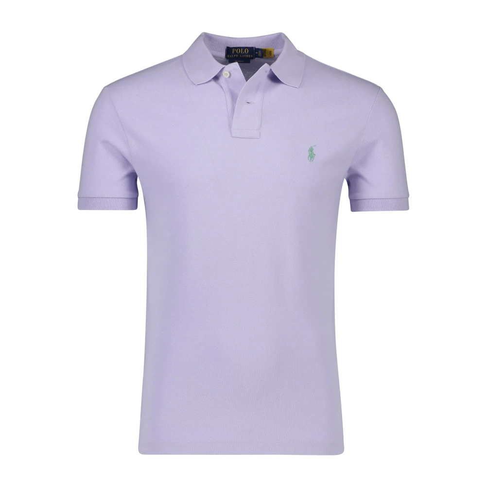 Polo Ralph Lauren Paarse slim fit poloshirt met korte mouw Purple Heren