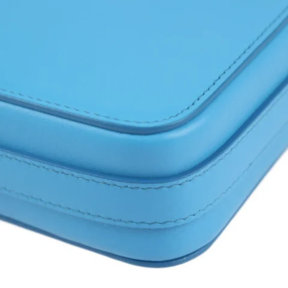 Dior Vintage Pre-owned Leather clutches Blue Dames