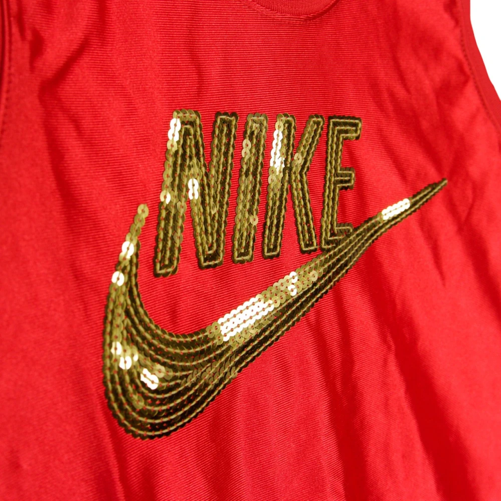 Nike Rood Metallic Goud Tanktop Red Dames