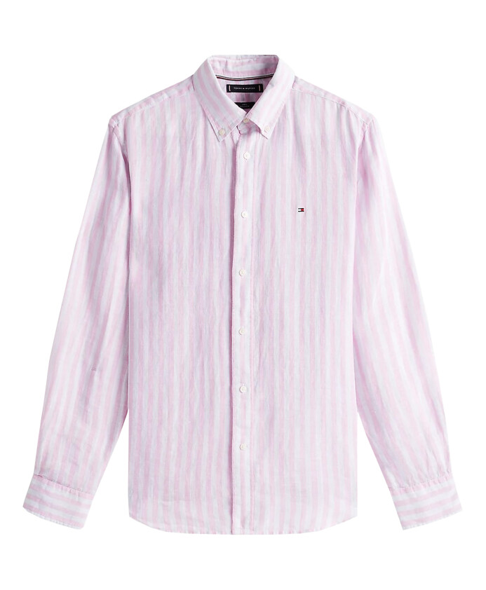 klassieke-roze-gestreepte-linnen-overhemd
