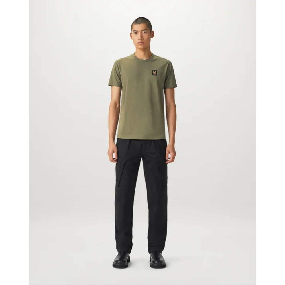Belstaff Klassiek Ronde Hals Korte Mouw T-Shirt Green Heren