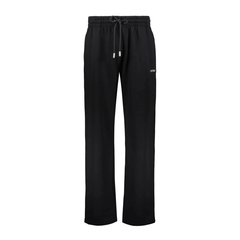 Off White Men's Black Sweatpants, Xs, Cotton Track Trousers