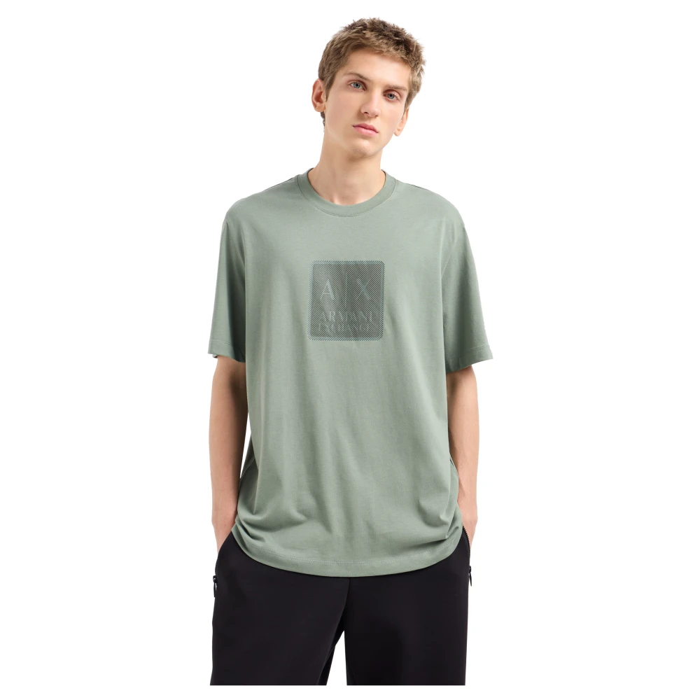 Armani Exchange Korte Mouw T-shirt Green Heren