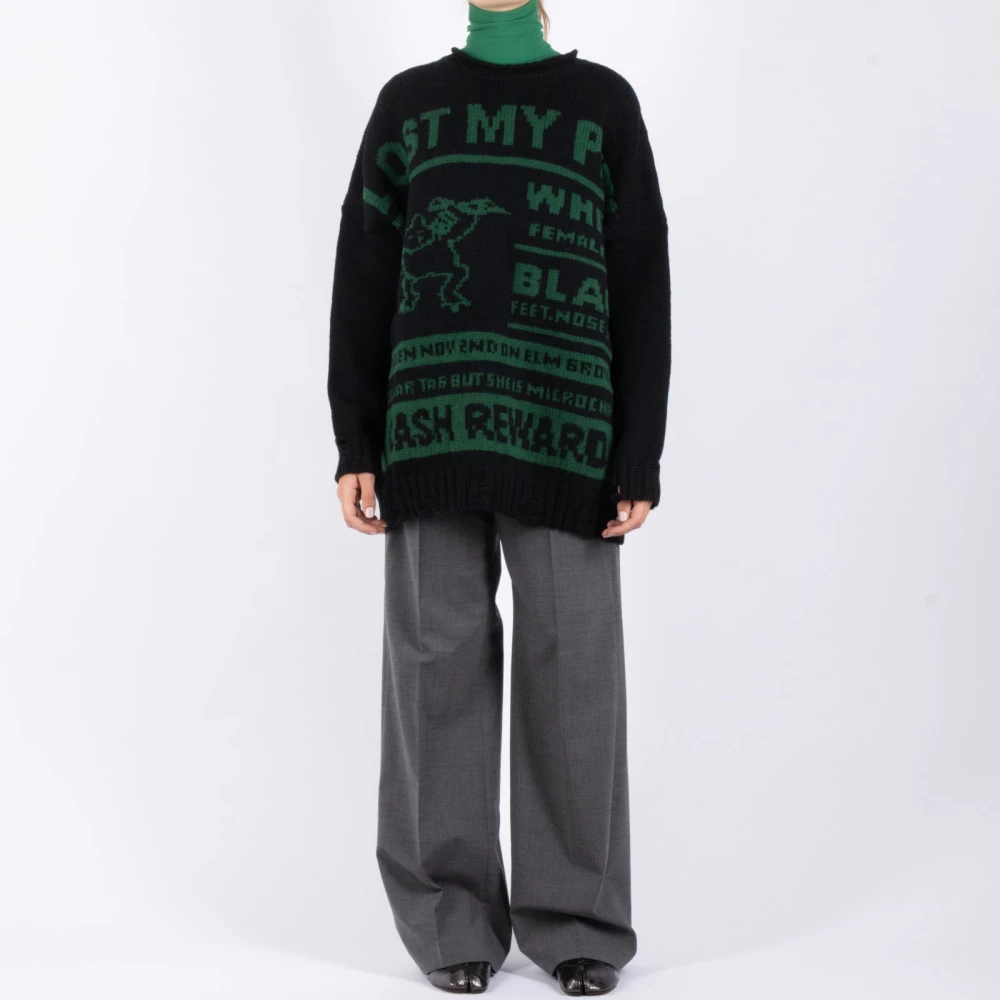 MM6 Maison Margiela Grijze Wollen Broek Gray Dames