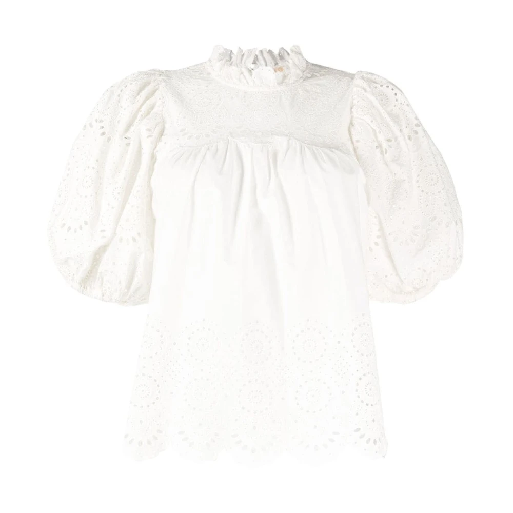Ulla Johnson Beige Katoenen Casual Blouse Mischa Top Beige Dames
