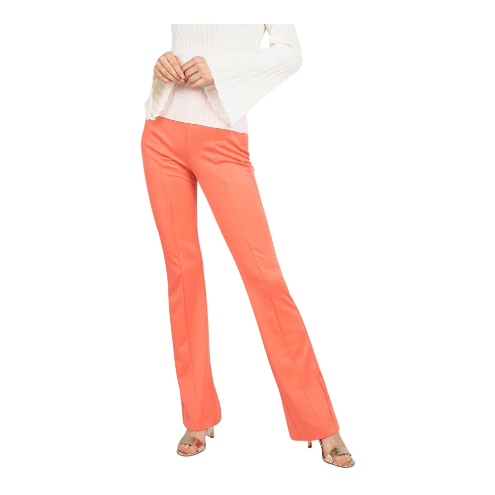 Patrizia Pepe Donna Rosso Pantaloni A Gamba Larga