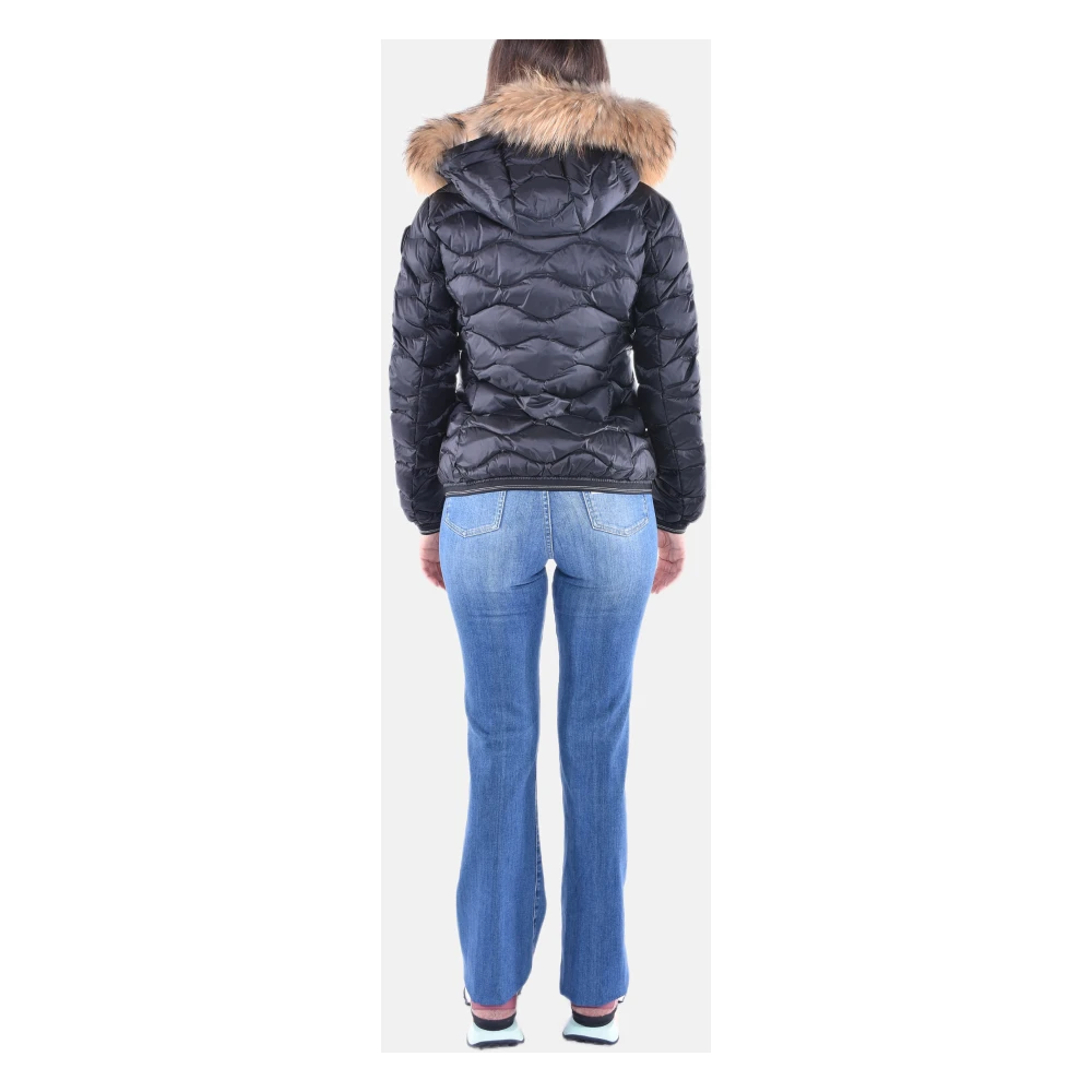 Blauer Gewatteerde donsjas Black Dames