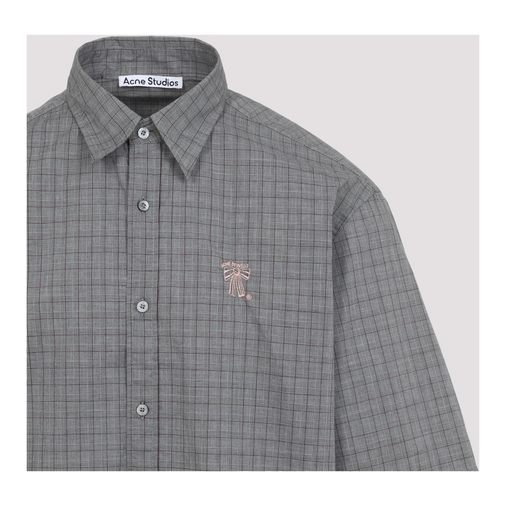 Acne Studios Stijlvolle korte mouwen overhemd Gray Heren