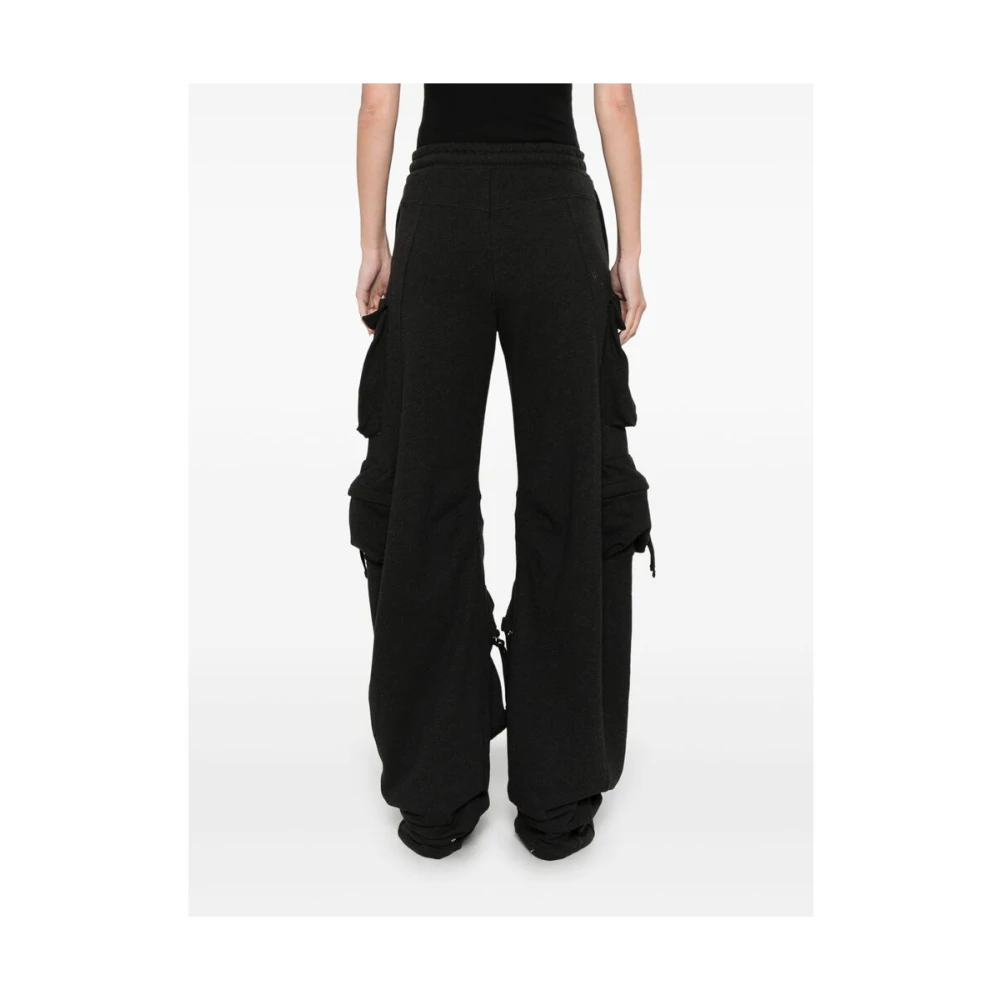 The Attico Zwarte Broek met Cargo Zakken Black Dames
