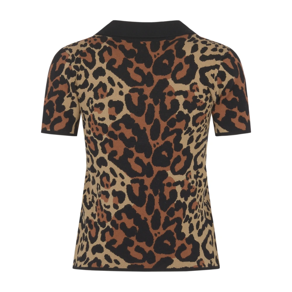 Blumarine Jaquard Polo Sweater Multicolor Dames
