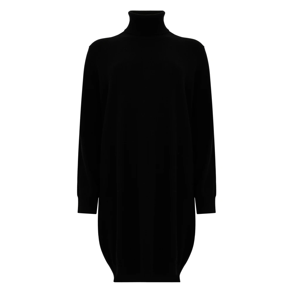 Kangra Zwart Wol Kasjmier Jurk Black Dames