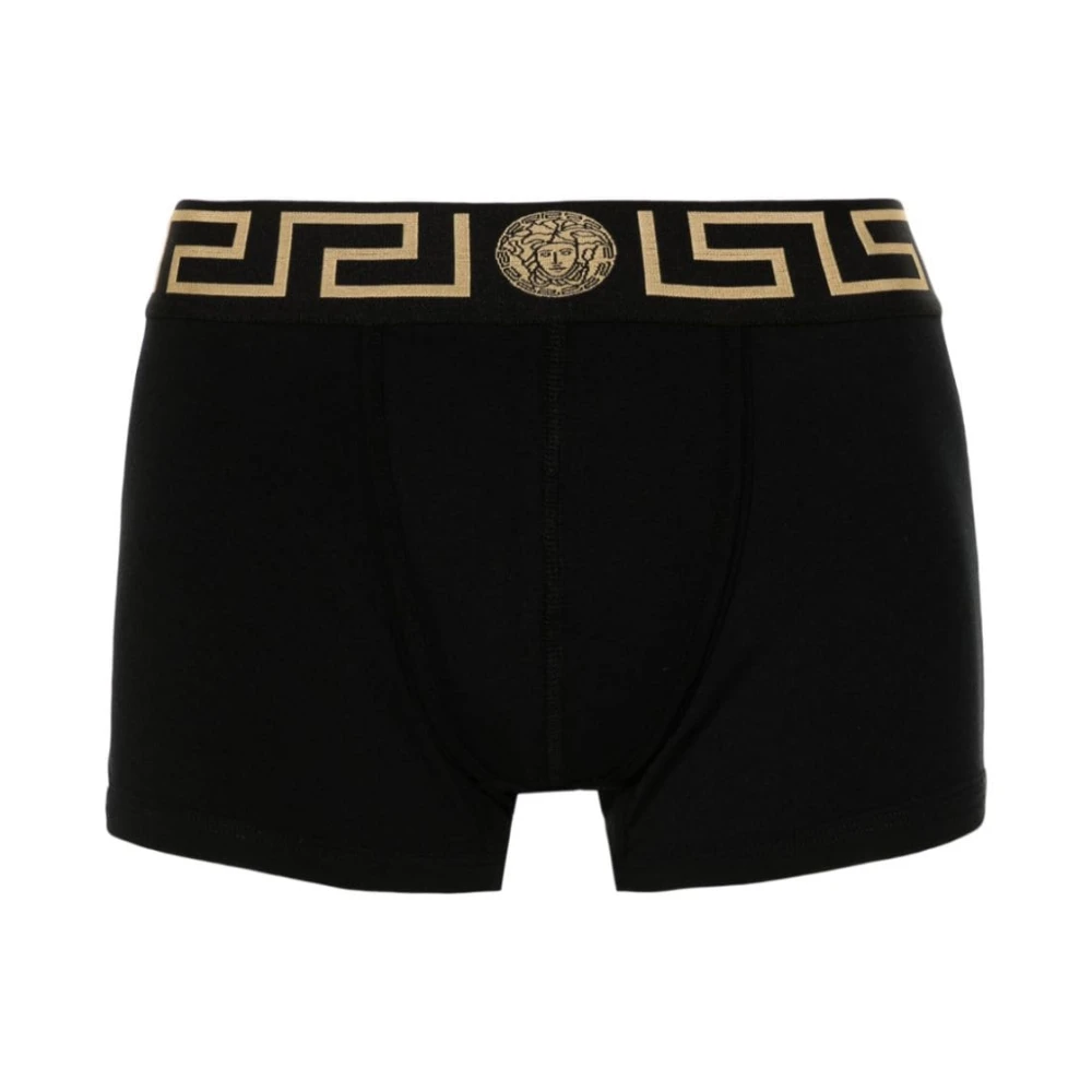 Versace Ondergoed met kenmerkende Greca-details Black Heren