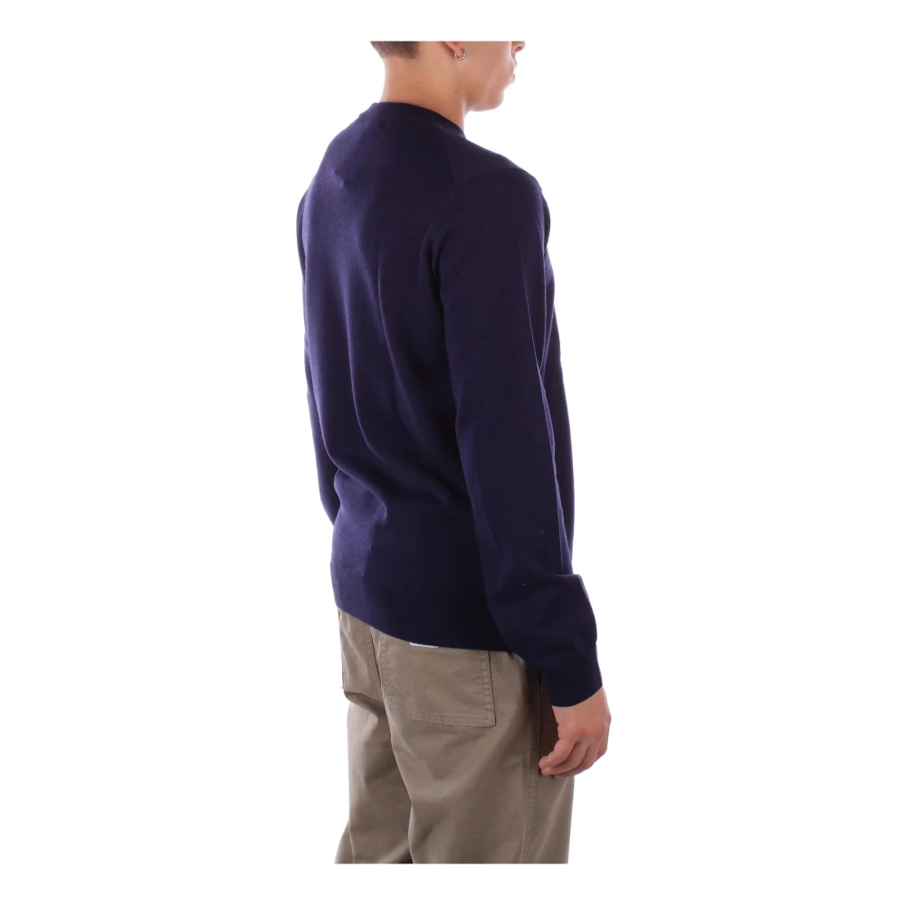 Lacoste Blauwe Logo Front Sweater Blue Heren