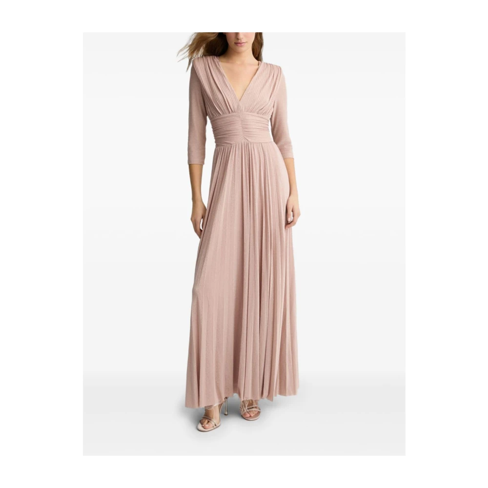 Liu Jo Roze V-hals jurk met zijsplit Pink Dames