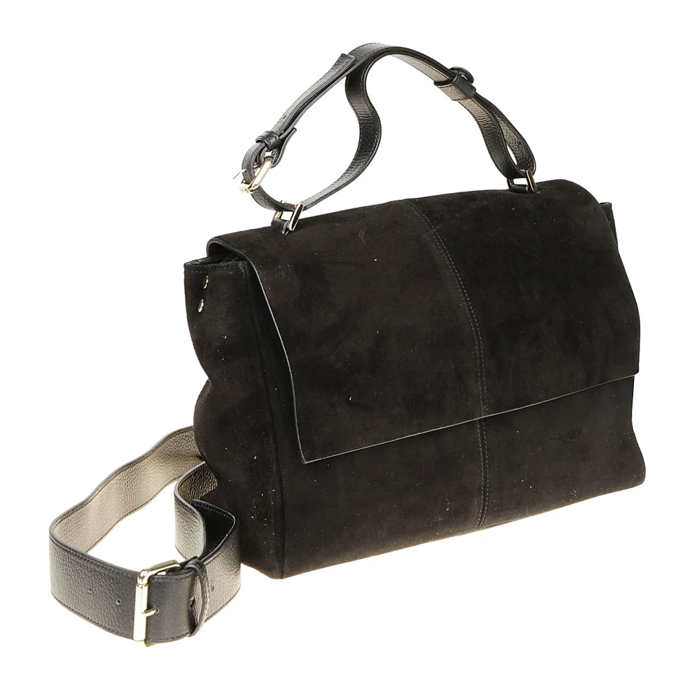 Avenue 67 Elettra Handtas met klep en rits Black Dames