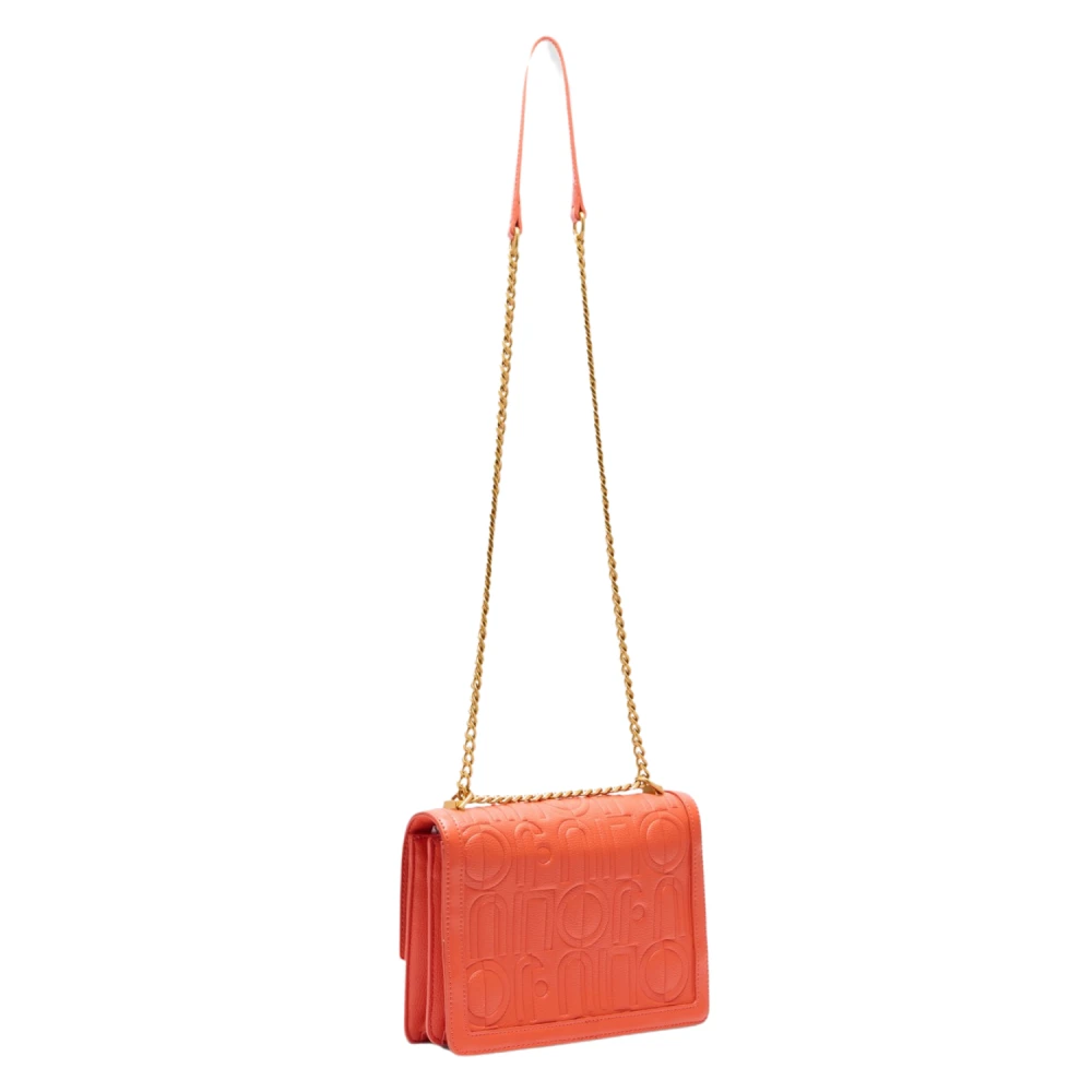 Liu Jo Oranje Crossbody Tas met Glanzende Afwerking Orange Dames