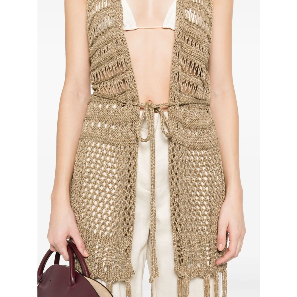 Twinset Stijlvolle Jas Set Brown Dames