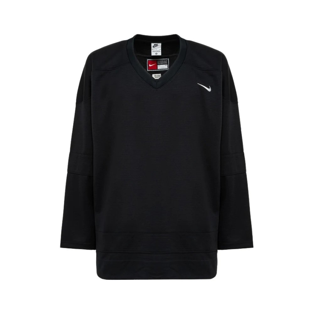 Nike Authentics Longsleeve T-Shirt in Effen Kleur Black Heren