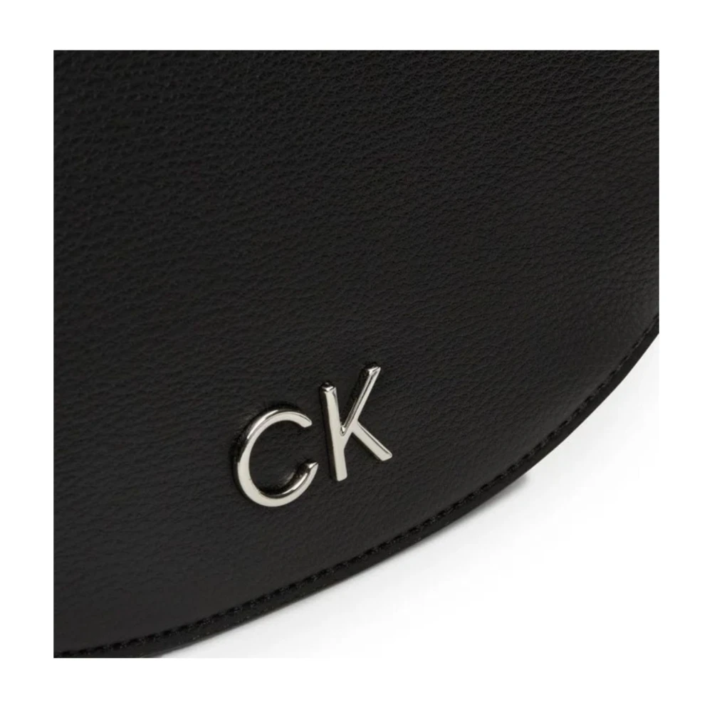 Calvin Klein Dagelijkse Saddle Tas Kiezel Black Dames