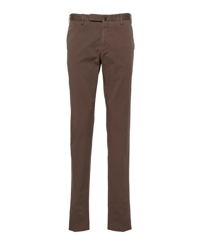 brown-cotton-twill-tapered-leg-pants