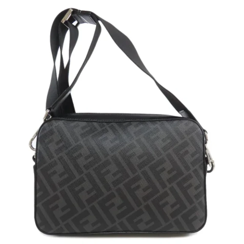 Fendi Vintage Pre-owned Plastic shoulder-bags Gray Dames