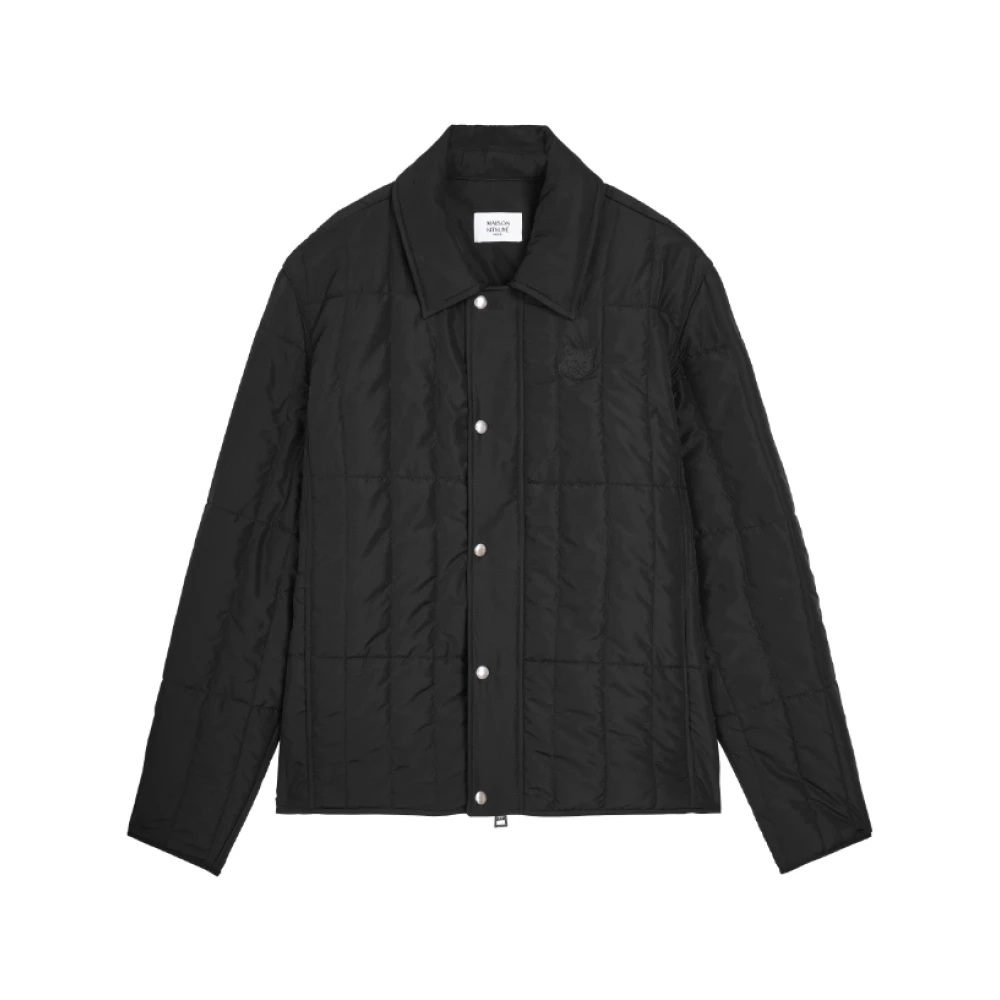 Maison Kitsuné Italiaanse kraagjas met clipbevestiging Black Heren