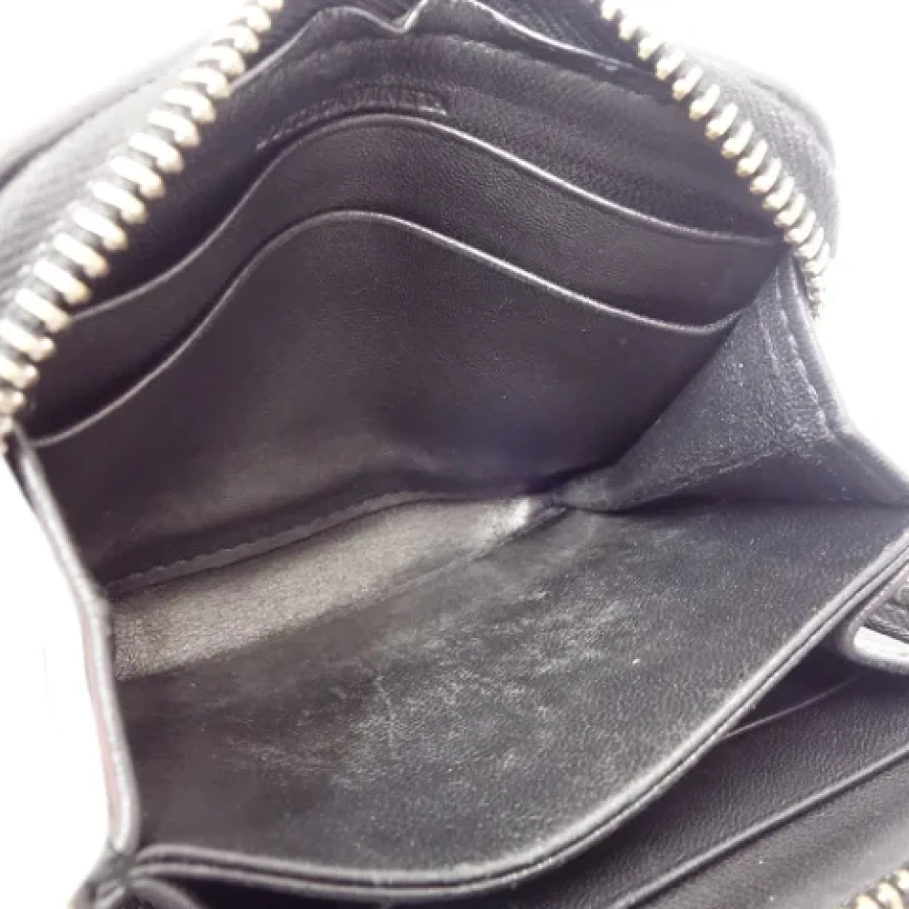 Bottega Veneta Vintage Pre-owned Leather wallets Black Dames