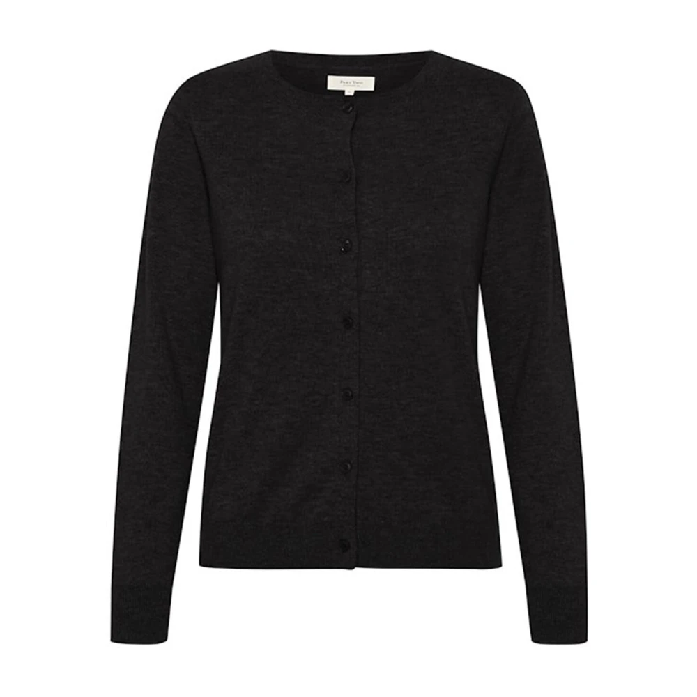 Part Two Women's Black Cardigans, S, Knit Cardigan Ellahpw Ca