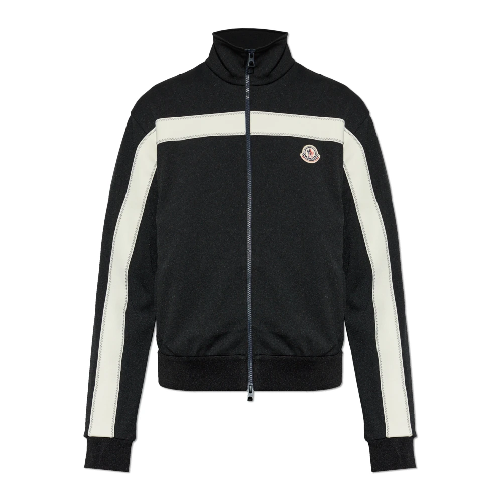 Moncler Uomo Nero Felpa Con Patch Logo